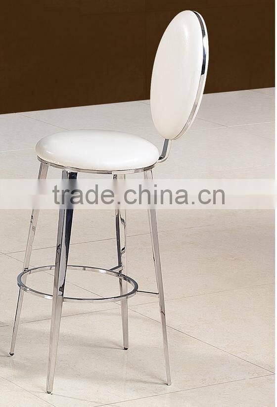 Stainless steel frame bar stool with PU seat B129