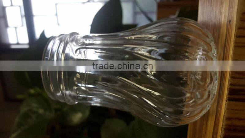 Clear Glass Sugar Jar with hole