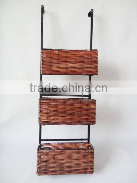 RH-4721 Over the Door 3 Tiers Convenient wholesale hanging wicker basket