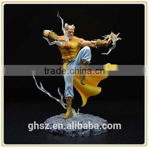 Custom plastic ancient statue hand paint craft pvc fighter figurine manufaturer