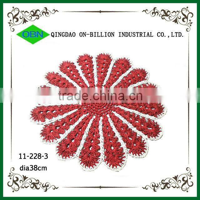 Wholesale colored woven round placemats rope coaster