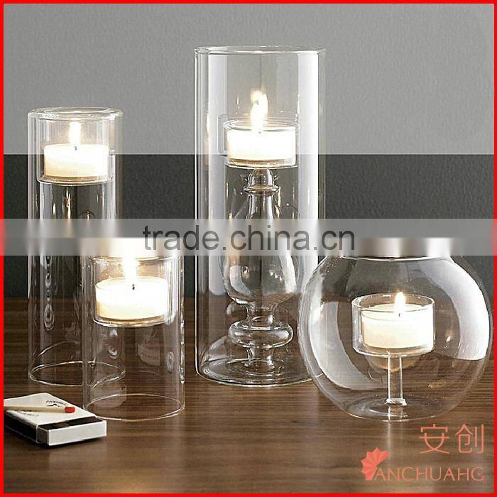 Plastic Hurricane Candle Holders VC02 heart shape
