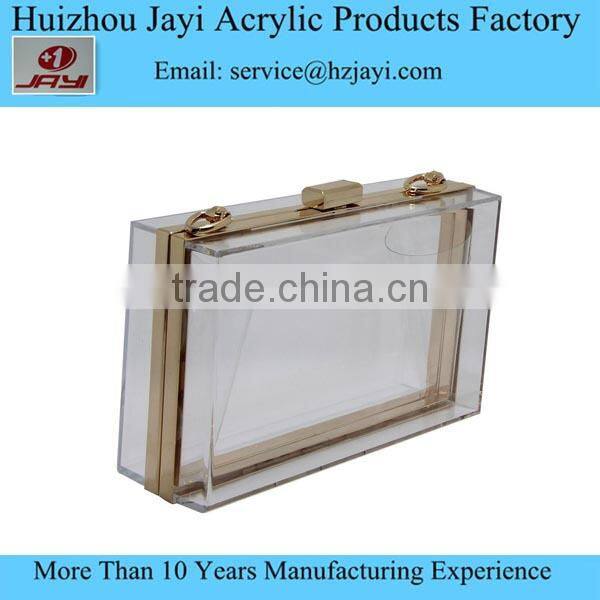 Jayi acrylic Fatory Acrylic clear lucite beautiful young women ladies shoulder handbag sale