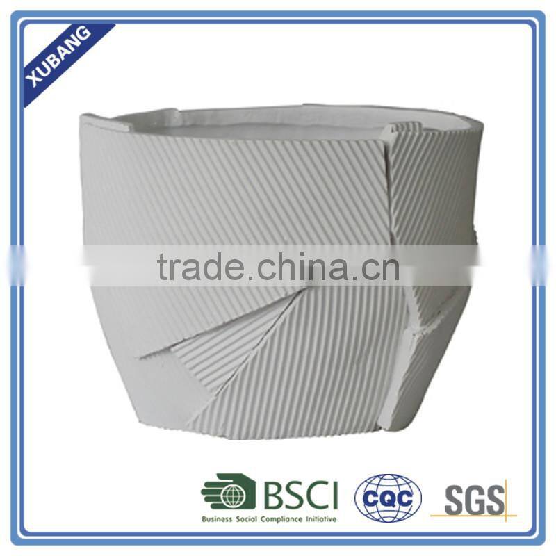 Modern Poly Resin Big Size Ribbed Patch Vase