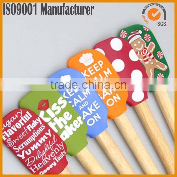 silicone spatula head with wooden/plastic/stainless steel handle