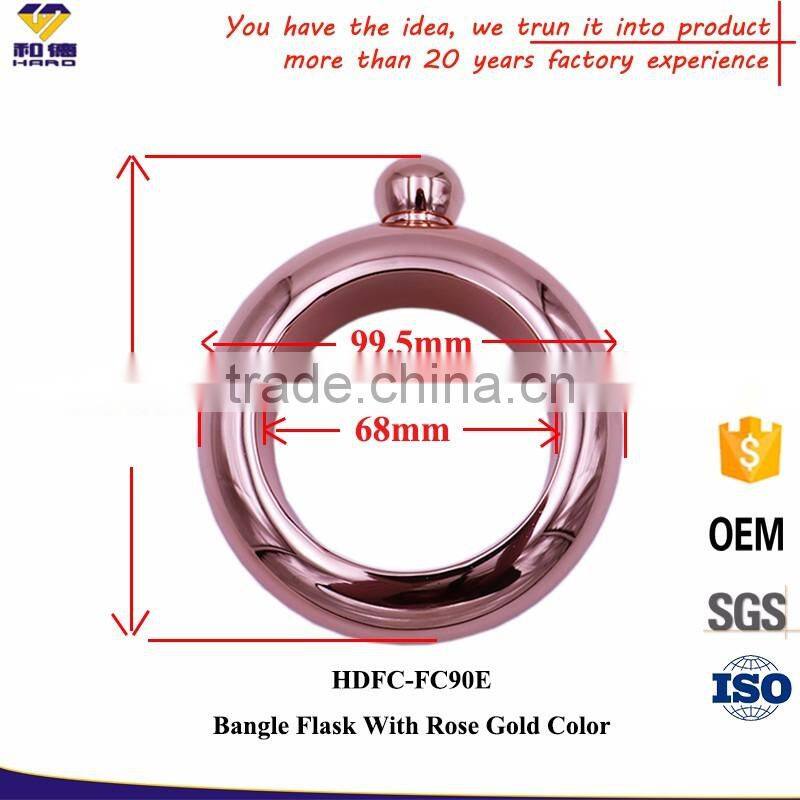 Stainless Steel rose gold bracelet flask