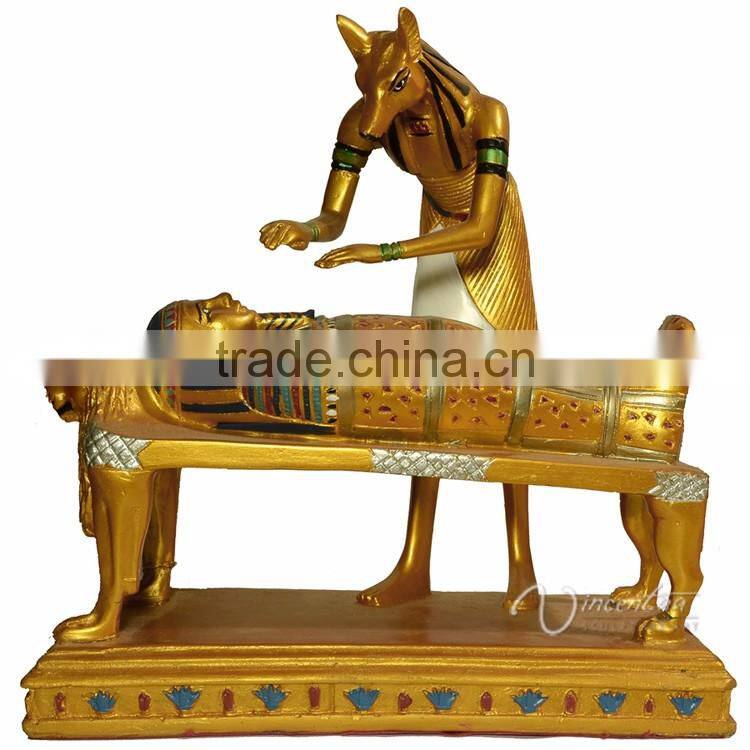 resin egyptian craft fiberglass egyptian decor anubis statues for sale