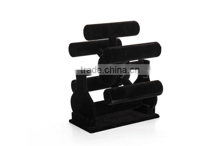 High quality velvet covered Splittable multifuction rotating display stand for bracelet