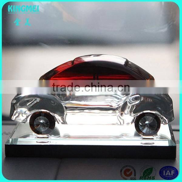 Coffee Old Car Crystal Glass Train Head Model For Office Table Decorations