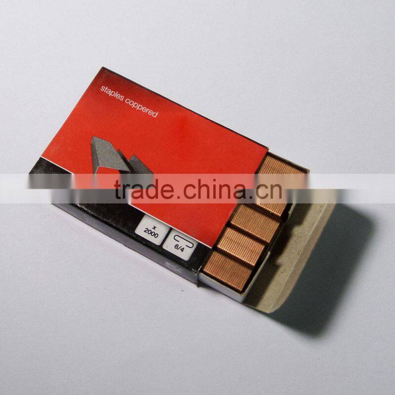 Office quality mini coppered staples 64