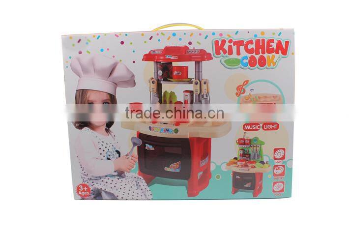 Fashion Kitchen Set Diy Cooking Children Supermarket Shopping Kitchen Toys