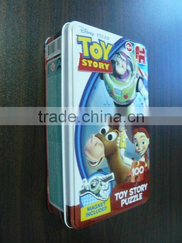 Tin box for toy story puzzle books,book packaging tin box