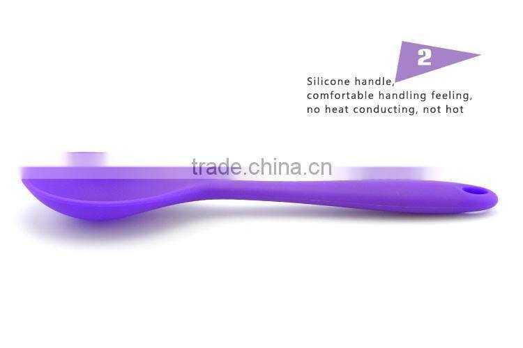 Integrated Seamless Design Purple Color Silicone Rice Spoon