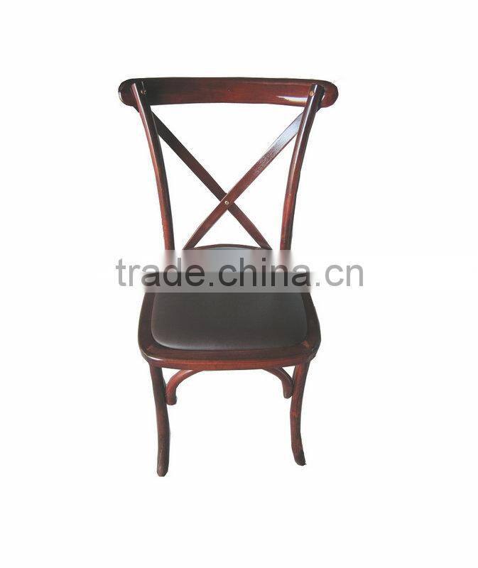 wedding banquet solid wood cross back living room chair