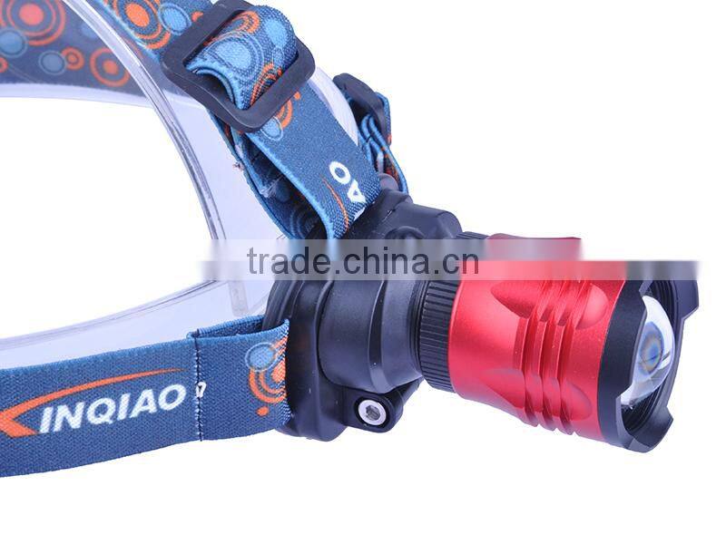 Newest FeiYing XQ80 XM-L T6 LED 1800Lm 3 Mode Rechargeable LED Headlamp Flashlight