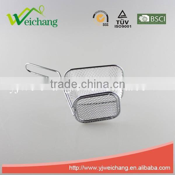 WCE6055 hot sale fries basket stainless steel frying basket/kitchen cooking basket