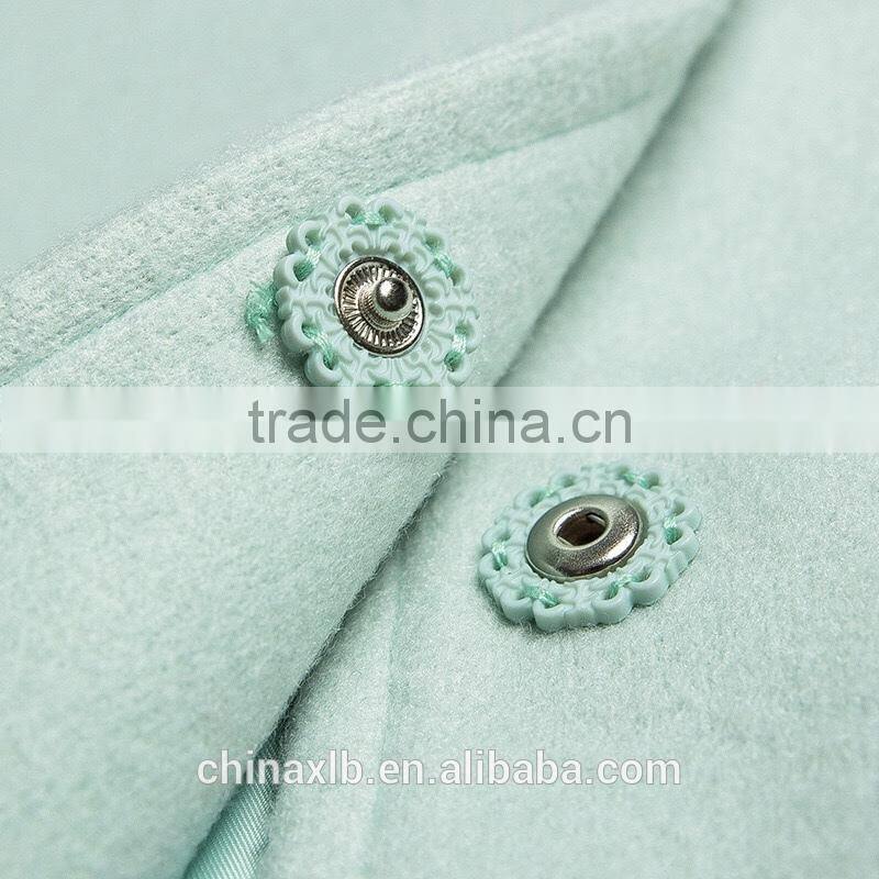 Fashion Swallow Gird Pattern Women Wool Coat With Hooded