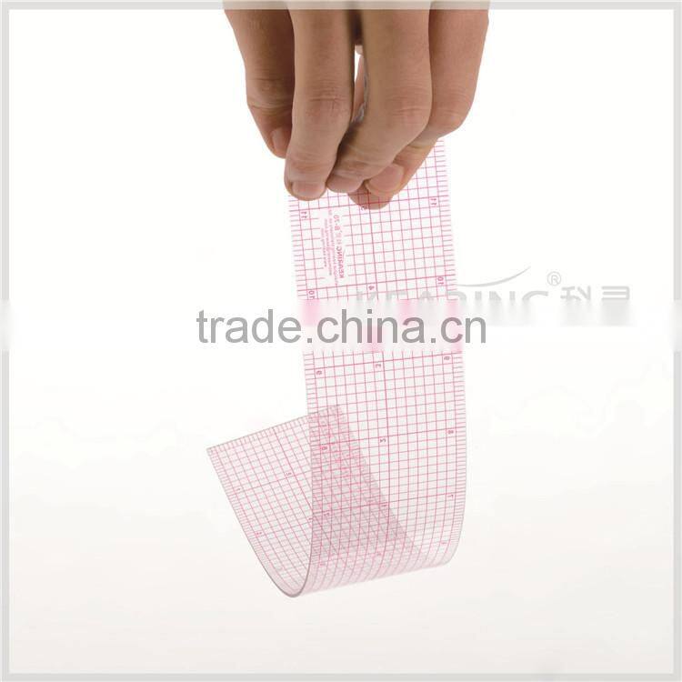 Kearing 1.2mm thickness Fashion Design Rulers Plastic Garment Ruler for Patchwork #B70
