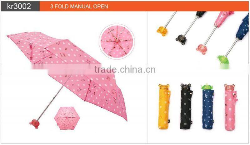 Manual Open Waterproof Supper Light Bright Colored Kid Standard Umbrella Size