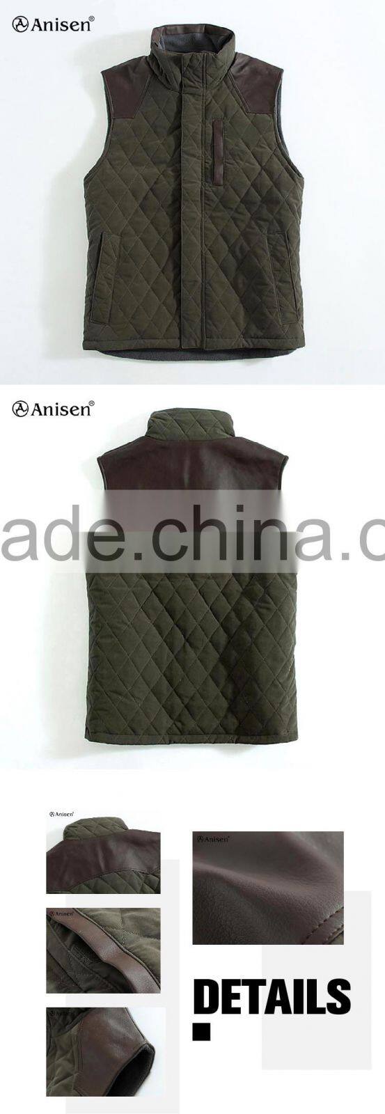 fashion design fleece custom men winter warm vest