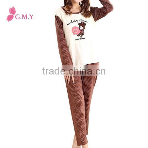 Couples pajama set Long Sleeve Unique Cartoon Polka Dot Pajamas Turkey