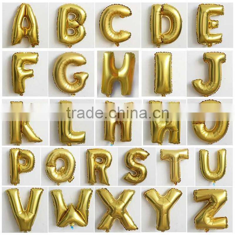 Colorful 16Inch Letter A-Z Alphabet Foil Balloon Letter Balloons Decoration Supplies