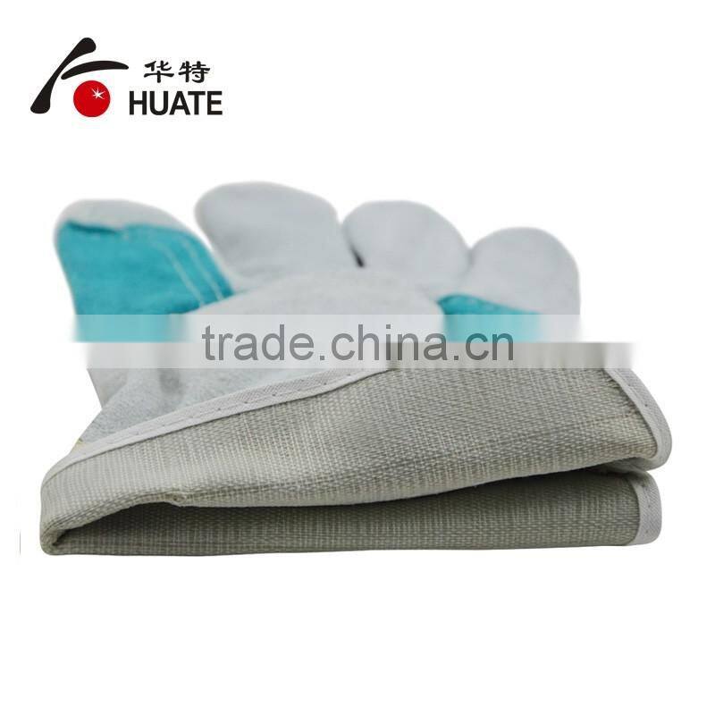 High quality cow leather palm safety gloves