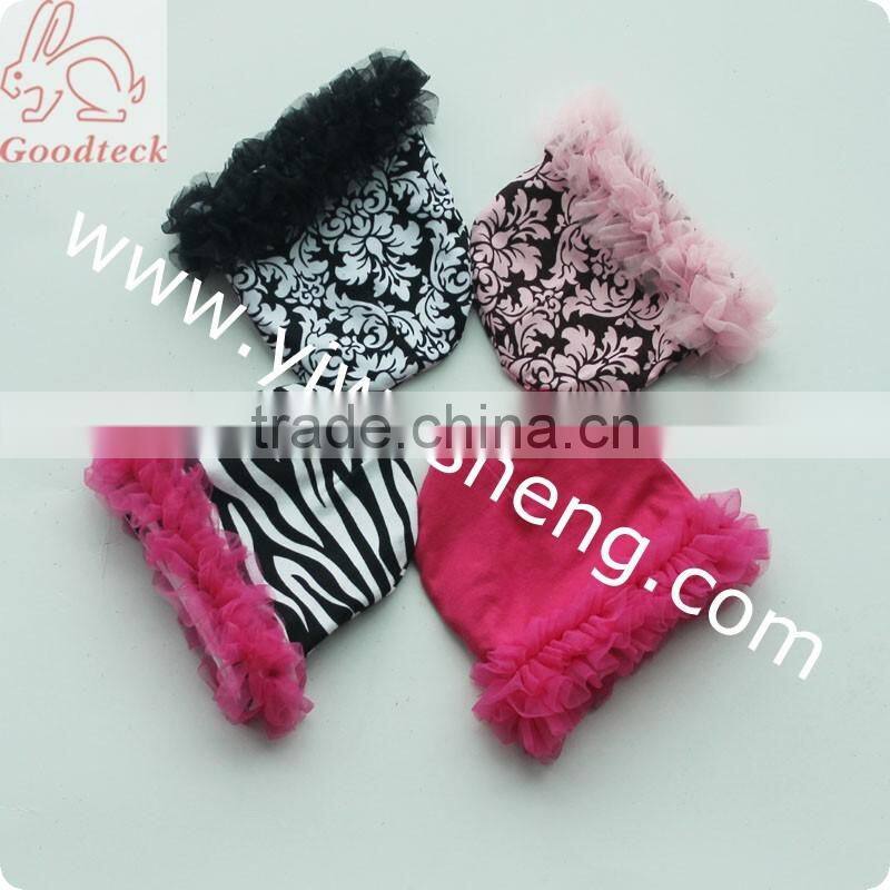 Wholesale hot sale winter Cotton baby hat,light blue cotton baby hat with ruffle