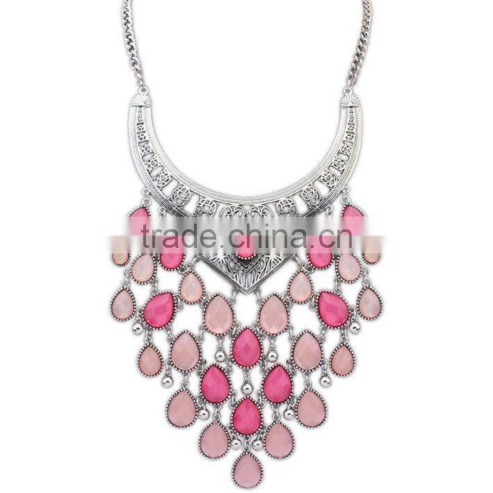 F20018N 2016 Hot sale necklace for women stone necklace fashion jewelry