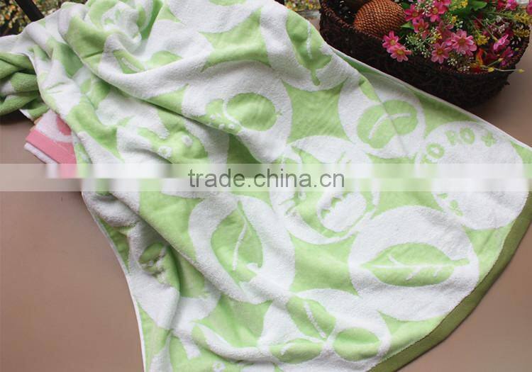 Custom brand jacquard woven logo bath towels