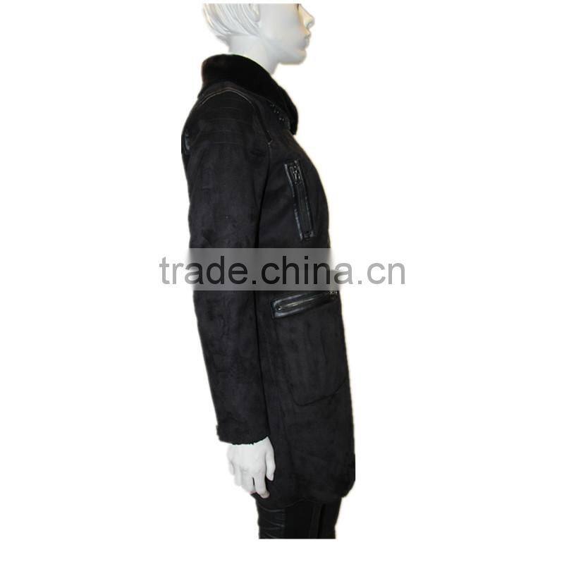 2014-2015 new design lady sherpa faux fur coat
