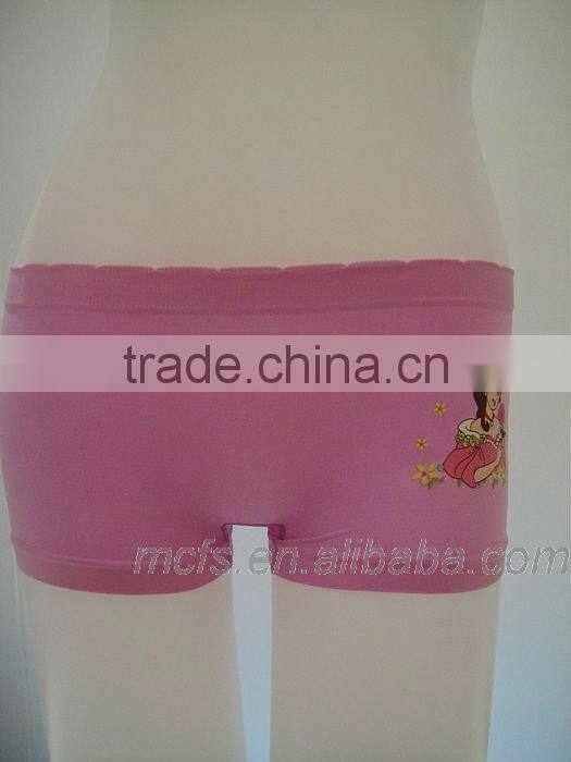 Lovely girls' seamless cartoon boxer shorts/girls boxer shorts