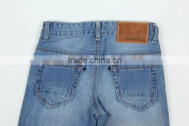 Boys light blue OEM/Wholesale HIGH-END100% cotton jeans kids fashion denim jean