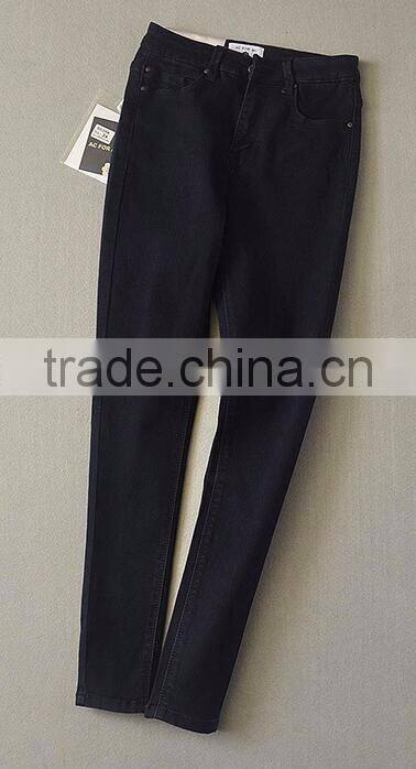 Runwaylover EY0622P New Fashion 2017 Women High Waist Washed Denim Jeans