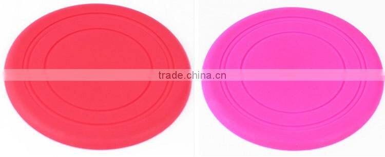Pet Dog Puppy Safe Exercise Silicone Flying Disc with eco-friendly material