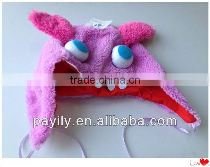 South Korea velvet pink monster hat
