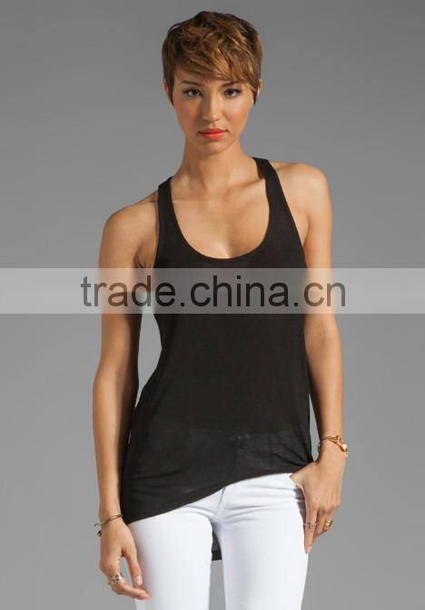 ladies jersey black tanks