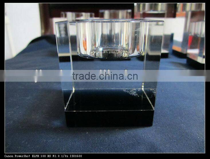 Hot sale black base Crystal candlesticks