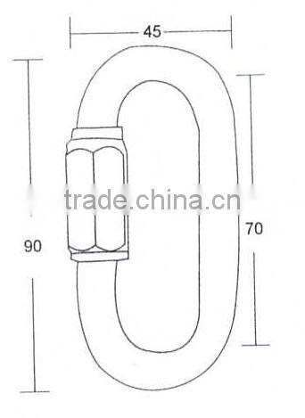 steel carabiner for safety lanyard YL-R01