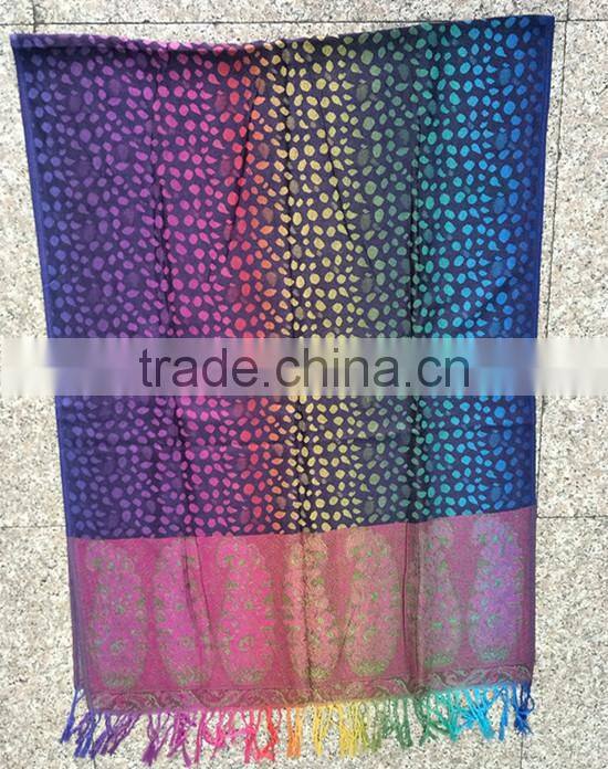 2017 Pashmina Scarf Ombre Rainbow Scarf Spring Fall Winter Scarf