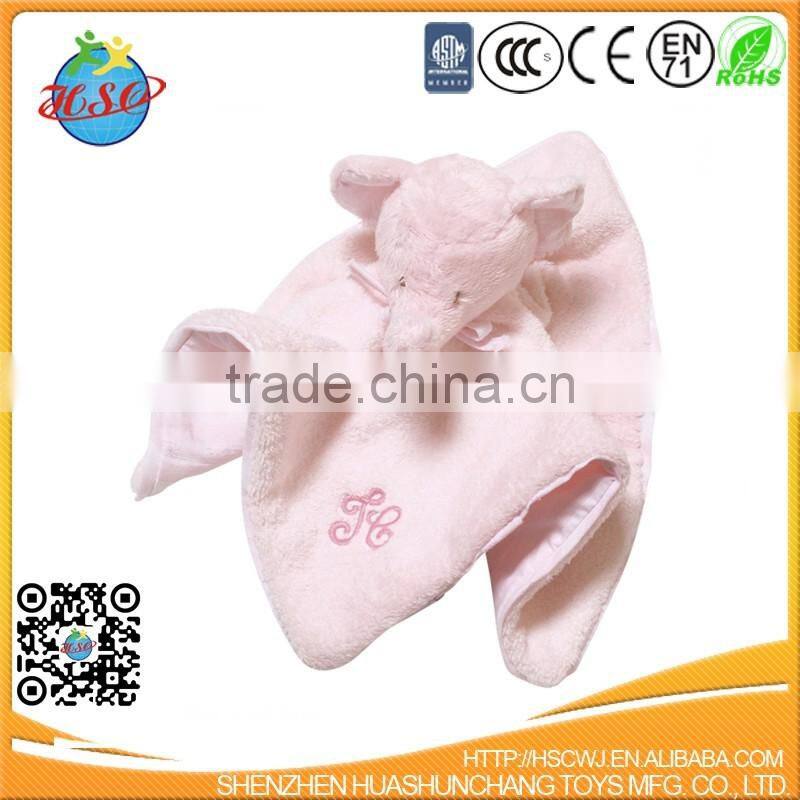 Wholesale Grey Elephant Baby Doudou Comforter Blanket Animal Toy