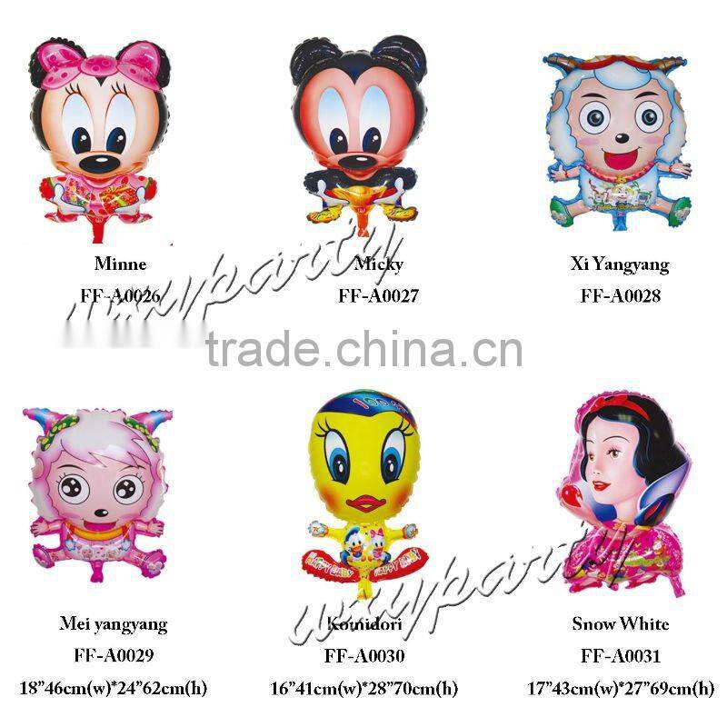 Fashion Cartoon Foil balloon / kids gift mylar helium balloon