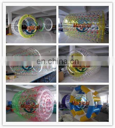 Funny floating inflatable walking roller ball for entertainment
