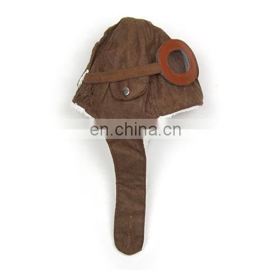 Cute fashion baby aviator hats velvet good quality baby caps