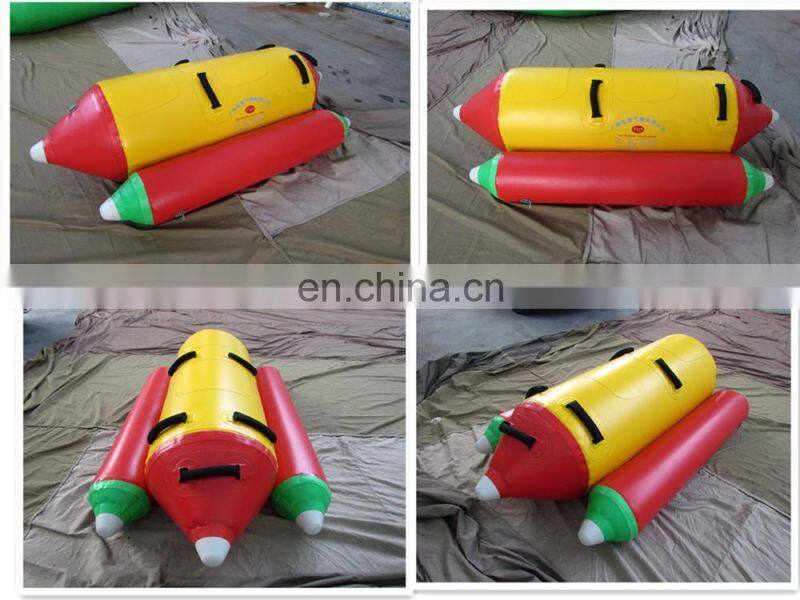 Customized inflatables banana boat PVC inflatable water park banana boat