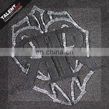 custom high density woven label for men's jacket