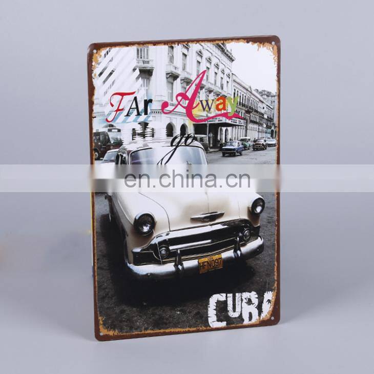 Professional OEM Factory Vinatge Style Custom Fashion Decorative Metal Sign For Coffee Shop