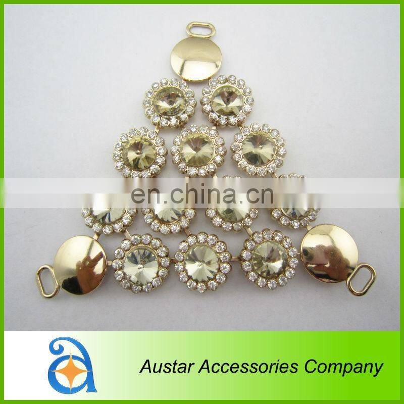 Wholesale metal rhinestone shoe flower shoe accessories