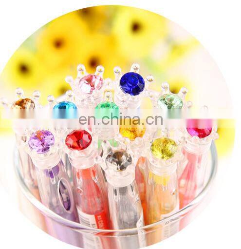 crystal diamond multi-colors gel ink pen