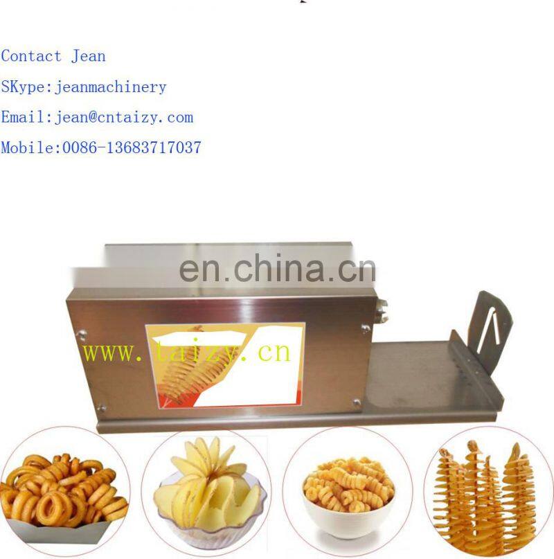 528 spiral potato chips making machine / electrical spiral fries / spiral potato cutter with hot dog (0086-13683717037)